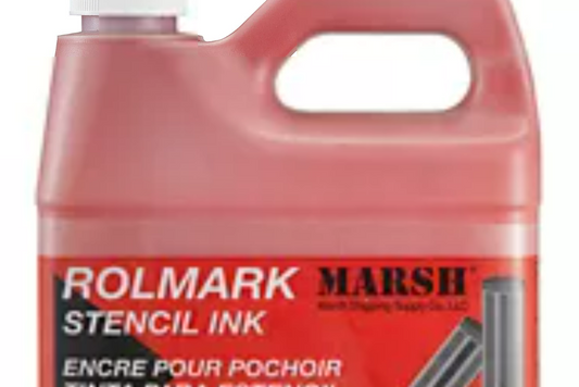 #20909, Marsh Rolmark Stencil Ink- Quart/Red