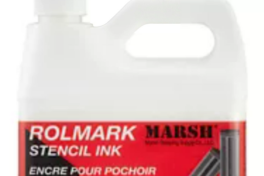 #20923, Marsh Rolmark Stencil Ink- Quart/White